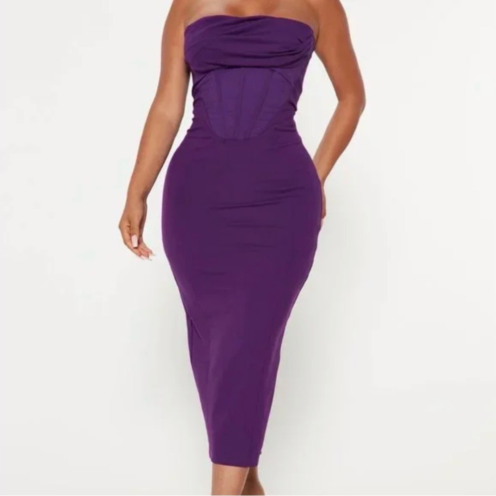 Girlfriend Material Midi Dress (purple) FashionNova